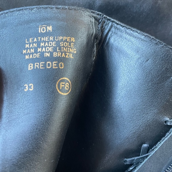 New Nine West Bredeo Leather Inside Zipper Tie Detail Hi Heel Ankle Boot 10M 10 - Picture 5 of 14